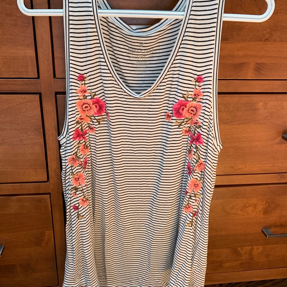 Women’s Floral Striped Tank Top